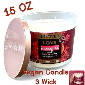 🌸Candle 15 OZ Soy Wax Blend Ginseng/Citrus